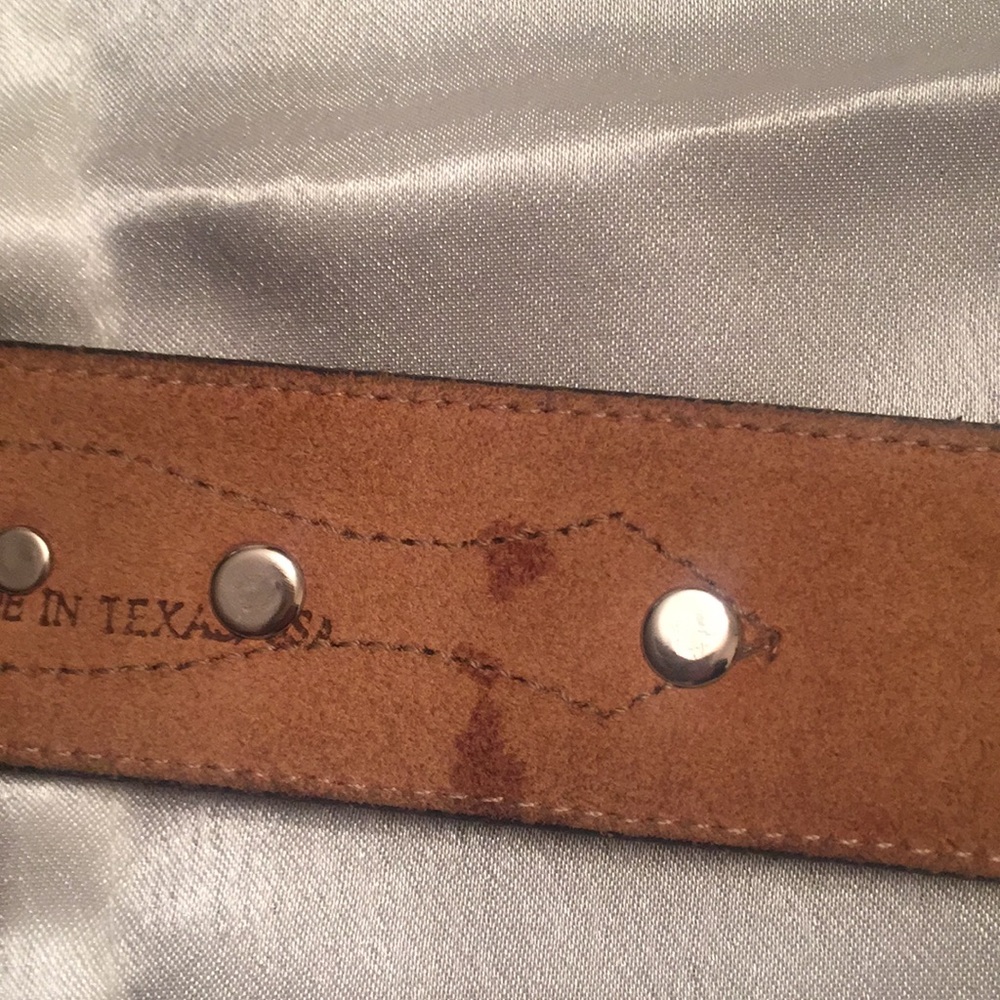Black leather and snake skin belt - Picture 8 of 8